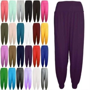 Girls Boys Harem Trousers Ali Baba Pants Baggy Hareem Yoga Leggings Age 3-12yrs - Picture 1 of 21