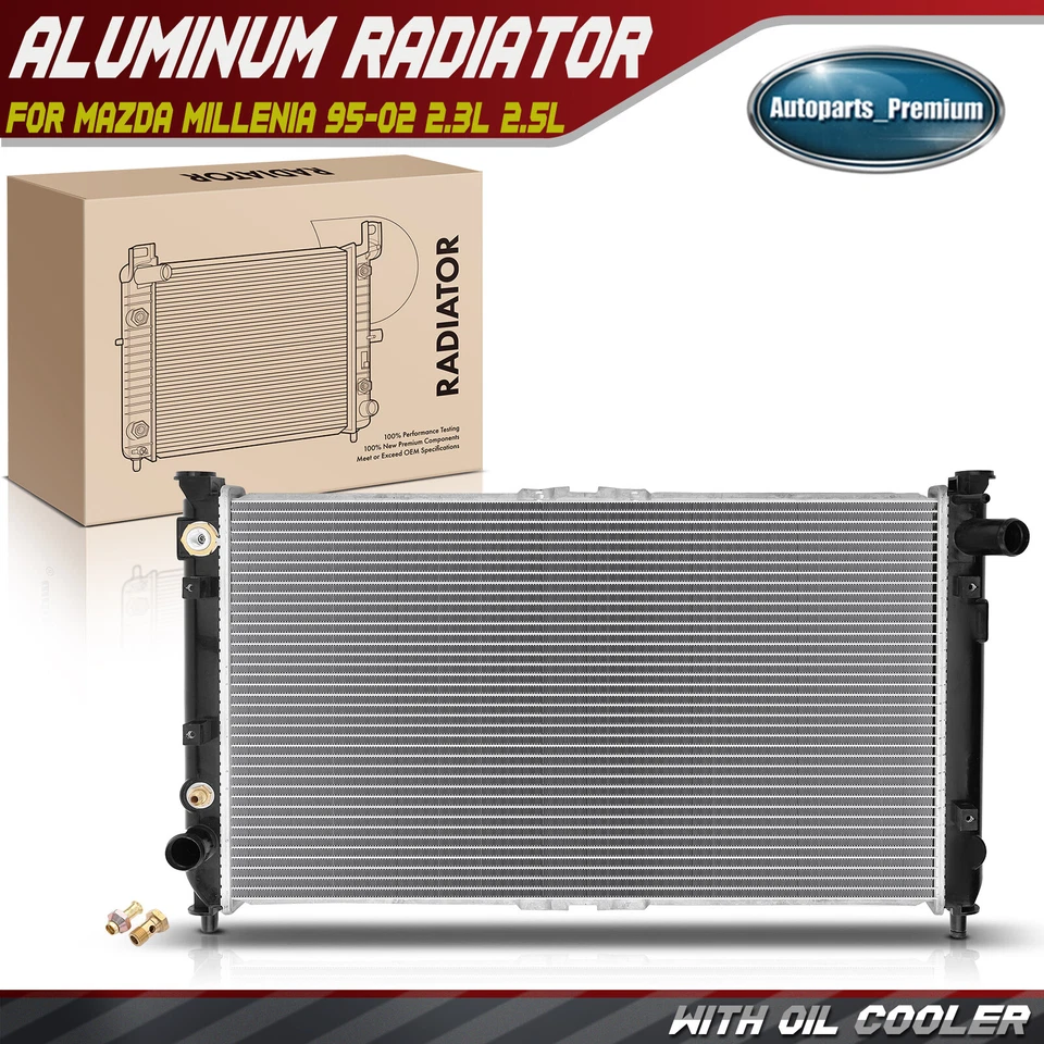 Automatic Trans. Radiator w/ Trans Oil Cooler for Mazda Millenia 95-02 2.3L 2.5L - Image 1 of 4