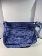 THE SAK Crochet Handmade Knit Hobo Bag Shoulder Boho Purse Light Blue