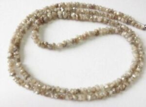 10 cts 1.5-2.5mm Natural Brown Raw Diamond beads, rough diamond beads 8" inc