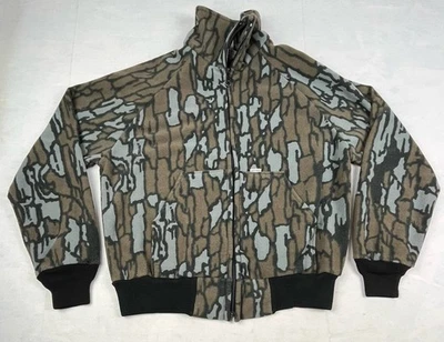 VINTAGE CARHARTT 729 TREBARK CAMO FLEECE JACKET ZIP UP SIZE L USA MADE - Image 1 of 4