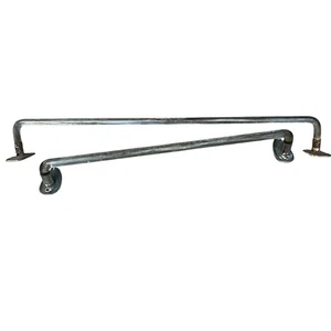 Antique Bent End Clear Bent Glass Towel Bar/Rod Hardware - Picture 1 of 16