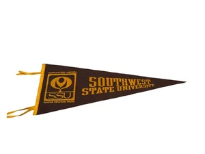 Vintage Minnesota Southwest State University Wimpel volle Größe 29x12 mit Quasten - Bild 1 von 7