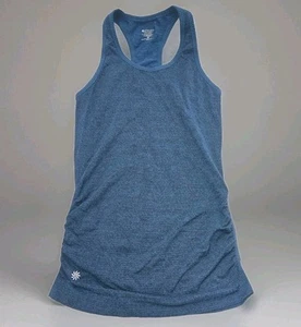Athleta Heather Blue Speedlight Tank Top Sz XS Womens Athletic Racerback Ruched - Picture 1 of 6
