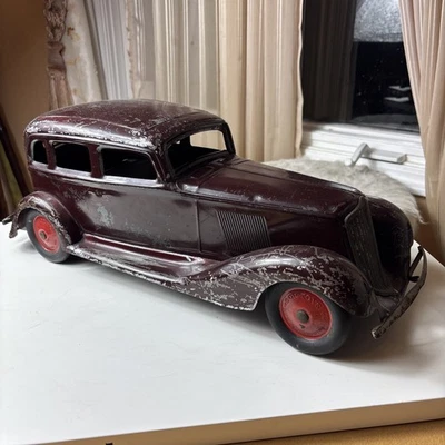 Vintage 1930's Cor Cor Toys Pressed Steel Graham Sedan Car Washington IN - Image 1 of 4