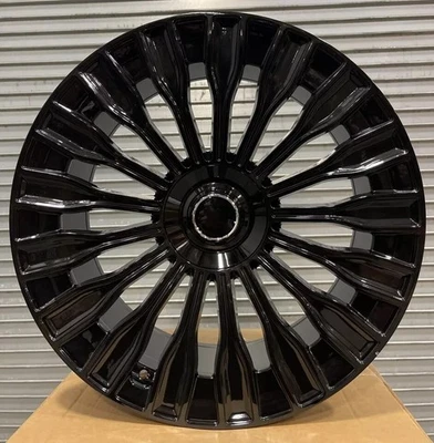 20" MAYBACH AMG STYLE BLACK WHEELS RIMS FOR MERCEDES BENZ S500 S550 S580 S680 Foto 1 de 3