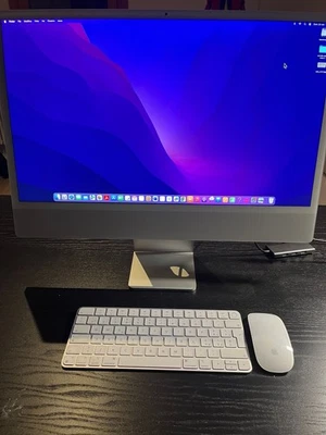 Apple iMac 24" (512GB SSD, Apple M1, 3,20GHz, 8GB, GPU 8‑core) Argento -... - Immagine 1 di 4