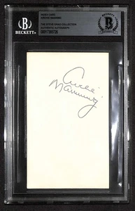 Archie Manning New Orleans Saints signierte 3x5 Karteikarte Beckett Platte - Bild 1 von 3