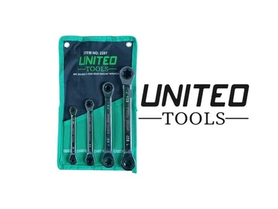 UNITED TOOLS E-TORX Ratchet Spanners 4pc Star Torx Wrench Double Female Torx E6 To E24