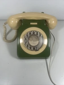 Vintage Wählscheibentelefon BT 746F Festnetz Twotone grün creme 70er ERSATZTEILE / REPARATUREN - Bild 1 von 18