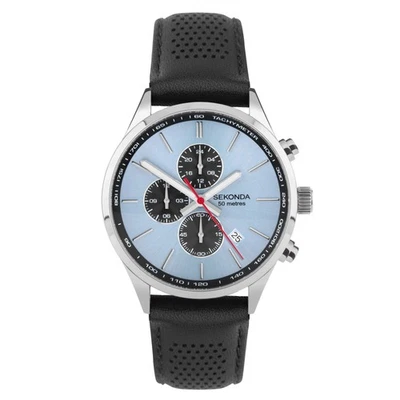 Sekonda Endurance 44mm Mens Round Silver Analogue Watch with Black Strap - Image 1 of 4