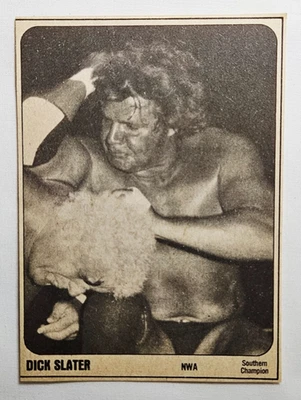 1981 Wrestling Super Stars Magazine Dick Slater tarjeta de papel WWF WWE NWA Set Break Foto 1 de 4