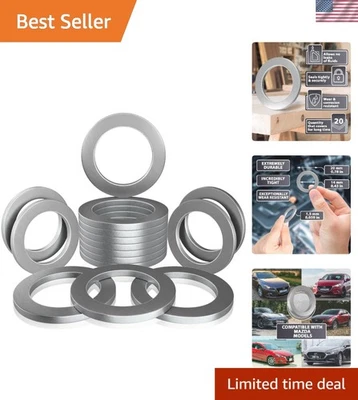 Secure Fit 15pcs Aluminum Oil Drain Plug Washers - Essential for Mazda Vehicles Foto 1 de 4
