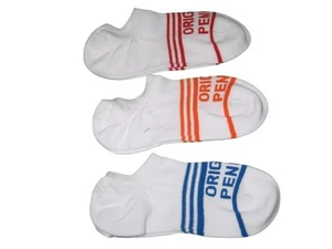 ORIGINAL PENGUIN Mens No Show Trainer Socks With Heel Grip White 3 Pairs - Picture 1 of 1