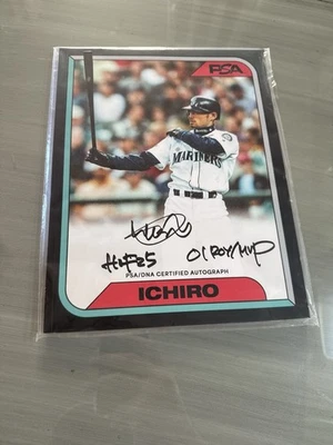 PSA Magazine Ichiro Autograph Black 1/1 PSA/DNA Certified Autograph Mariners HOF - Image 1 of 2