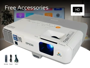 2400 Lumens 3LCD Projector for Home Theater Games HD Bundle: HDMI, Remote, Power - Picture 1 of 16