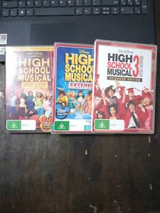 High School Musical 1/2/3  3 X Dvd Bundle Disney 