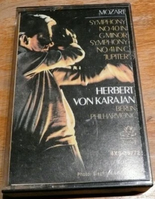 Mozart  Symphonies No. 40 & 41    Von Karajan   Berlin Philharmonic   Cassette - Image 1 of 2