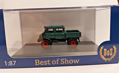 BoS 87317 Unimog U416 Doka Dark Green BJ 1977 in BOX OVP - Bild 1 von 4