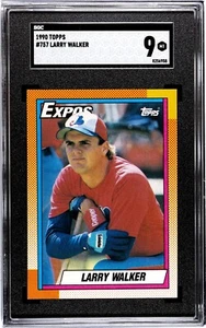 1990 Topps - Larry Walker #757 (RC) SGC 9 MT - Picture 1 of 2