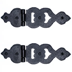 2 Stück 7,75 Zoll dekoratives Gurtscharnier für Türen, Tore & Möbel handgeschmiedet - Bild 1 von 5