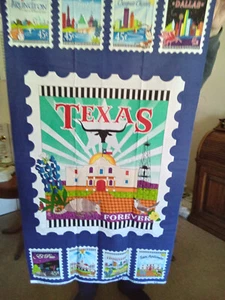 RJR Fabrics Quilt Across Texas Fabric Panel by Debra Gabel 44"x24" Cotton 2013 - Picture 1 of 5