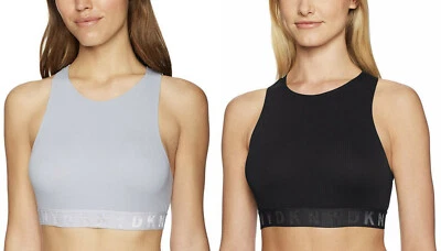 DKNY Women's Litewear Seamless Ribbed Crop Top Bralette S, L  DK4023 - Image 1 of 4