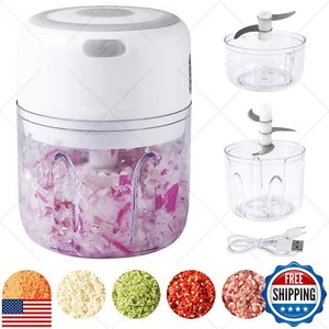 Electric Mini Garlic Chopper,Food Processor,Portable Cordless Garlic Mincer M - Picture 1 of 5