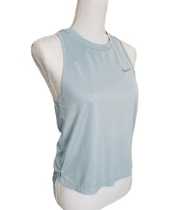 Nike Shirt Tank Top Damen S blau ärmellos Dri-Fit Activewear Running Mesh - Bild 1 von 5