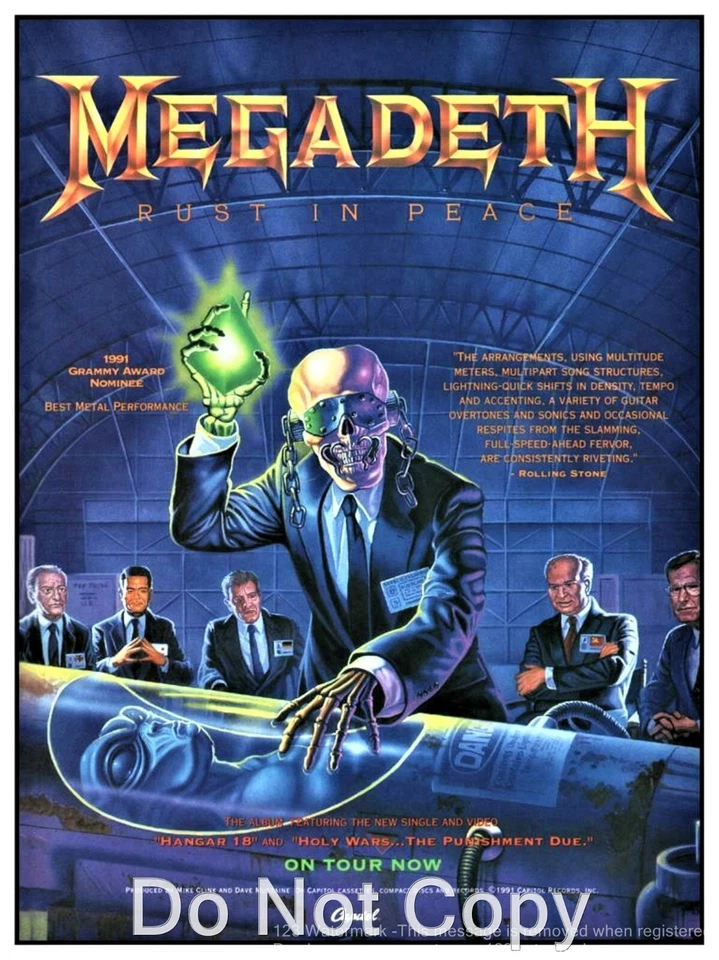 megadeth concert show poster 12"x18" - Image 1 of 1