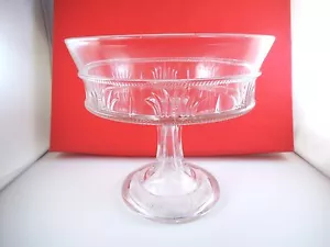 Vintage EAPG Marsh Fern Riverside Compote Clear Glass - Picture 1 of 7