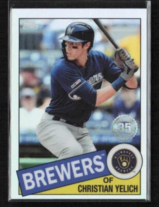 2020 Topps Chrome #85TC-15 Christian Yelich 1985 Topps Baseball Brewers - Foto 1 di 2