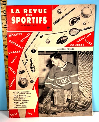 🔥 1956 La Revue des Sportifs #6 Programa Canadense de Hóquei, Beisebol e Boxe 🔥 - Imagem 1 de 4
