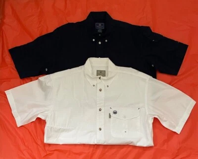 Beretta 2 Shirts Mens Med Blue/White Shooting Upland Hunting Vented Button Down - Image 1 of 4