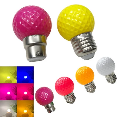 240V 220V Multicolor LED Globe Light Bulbs B22 E27 Blue Pink White Orange Purple - Image 1 of 4