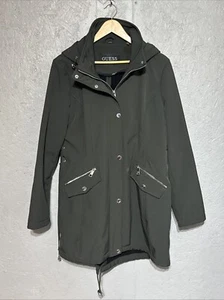 GUESS RN 54163 - Damen Polyester Mantel mit Kapuze dunkelgrau - Größe: XL - SCHÖN! - Bild 1 von 18