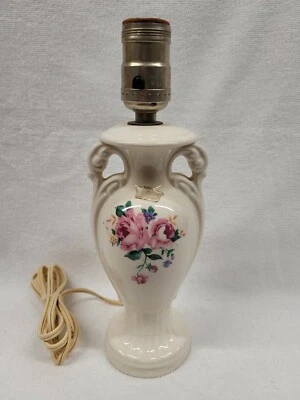 8" SPAULDING DECAL LAMP BY ROYAL COPLEY, ROYAL WINDSOR, SPAULDING - Image 1 of 4