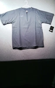 New Gray Rawlings Pullover Warmup Short Sleeve Baseball Jacket Size Medium - Picture 1 of 11