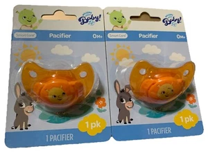 Universal City Studios Smart Care Pacifier - New - Orange Lot Of 2 Carded - Picture 1 of 3