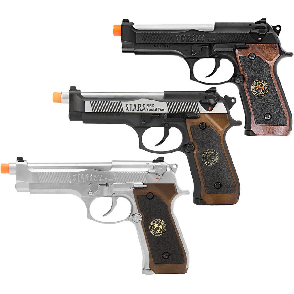 Pistola de Airsoft WE TECH Full Metal S.T.A.R.S RPD Samurai Edge Biohazard M92 GBB  Foto 1 de 1