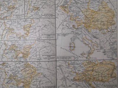 1877 History Austro Hungarian Empire Geographical Vintage Map ORIG C18-3 - Image 1 of 3