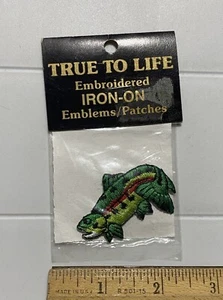 NIP Trout Fish Fishing Mafco Souvenir Embroidered Iron-on Patch Badge Emblem - Picture 1 of 3