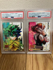 PSA 10 Izuku Midoriya PSA 9 Ochaco Uraraka My Hero Academia 55th Anniversary - Picture 1 of 2