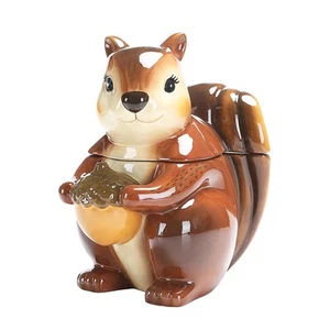 Squirrel 8 inch Air Tight Cookie Jar, Hand Painted Ceramic Container, Dishwas... - Picture 1 of 5