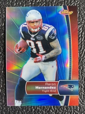 🔥AARON HERNANDEZ 2012 TOPPS MEJOR COLOR COMBINACIÓN REFRACTOR AZUL/99!🔥¡PATRIOTAS! Foto 1 de 2
