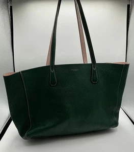 Un Bolso de Cuero Tory Burch Grande Verde Hunter Difícil de Encontrar Agotado Raro - Imagen 1 de 9