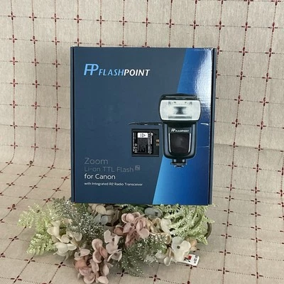 FP Flashpoint Zoom Li-on TTL Flash R2 For Canon Integrated R2 Radio Transceiver  - Image 1 of 4