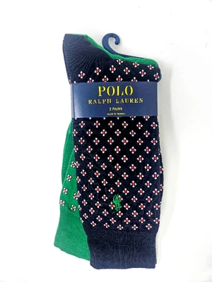 POLO RALPH LAUREN Paquete de 2 calcetines holgados foulard para hombre, paquete de 2, talla de zapato 7-12 Foto 1 de 4