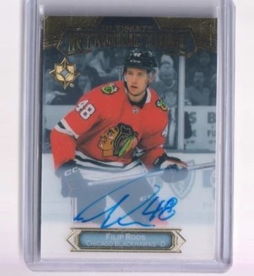 2022-23 Ultimate Collection Introductions AUTO Filip Roos Chicago Blackhawks - Image 1 of 2