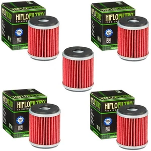 Hiflofiltro HF141 Oil Filter 5 Pack Yamaha WR250F WR450F YZ250F YZ450F - Picture 1 of 4